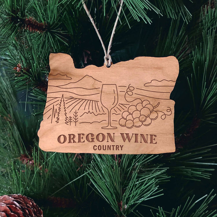 Oregon Wine Country Christmas Ornament