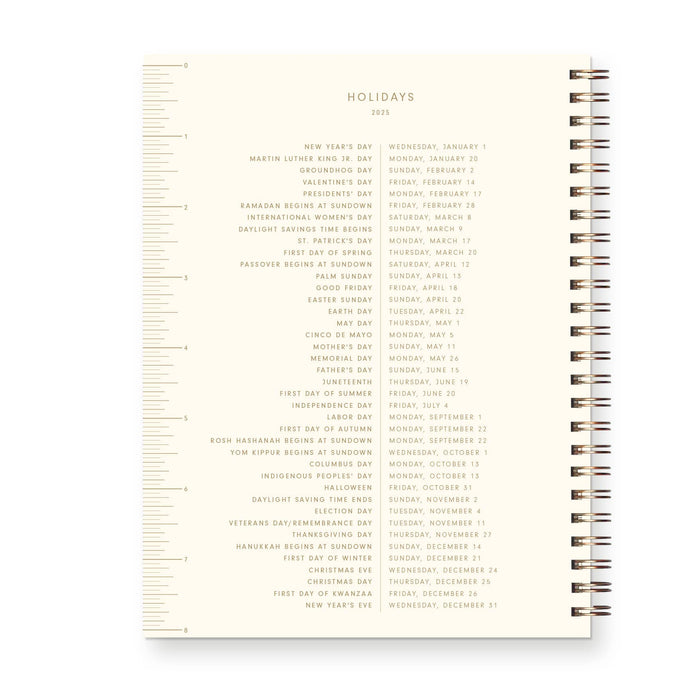 2025 Standard Type Dated Weekly Planner : Calendar Year