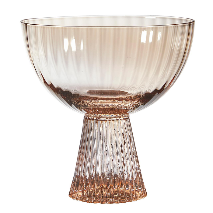 Beveled Coupe Glass- Peach