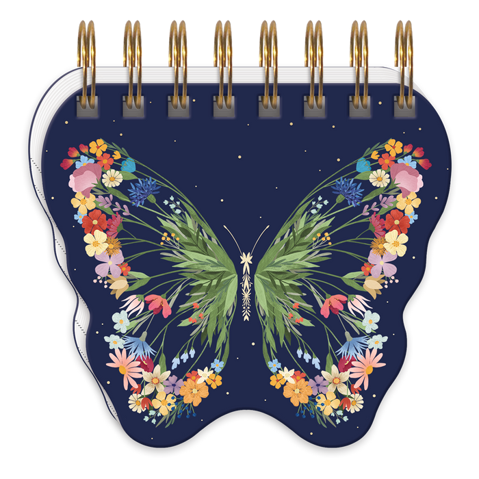 Botanical Garden Butterfly Spiral Notepad