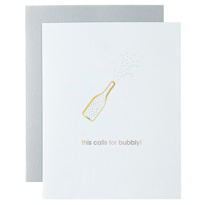 This Calls For Bubbly - Paper Clip Card