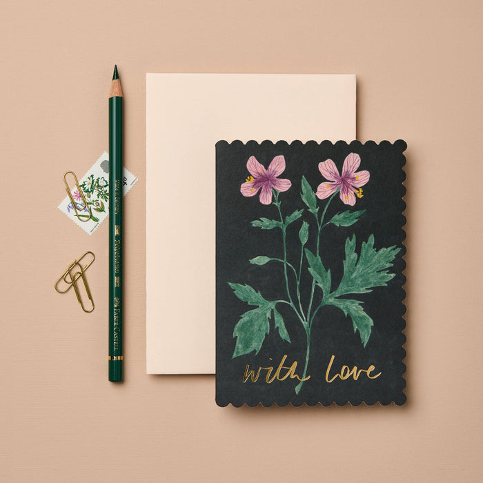 Geranium 'With Love' Card