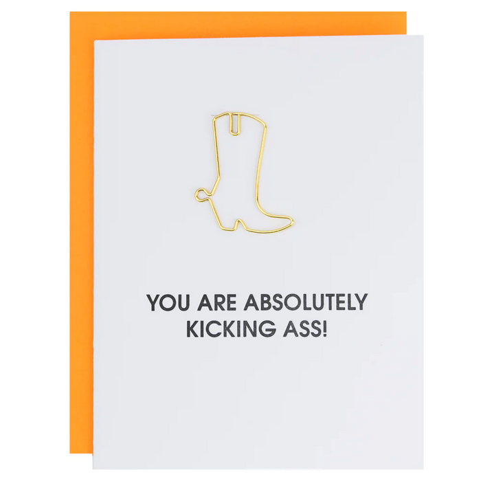 You Are Kicking Ass Letterpress Card