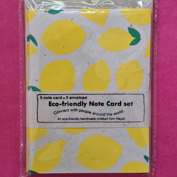 Eco- Friendly Lemon Note Card Set