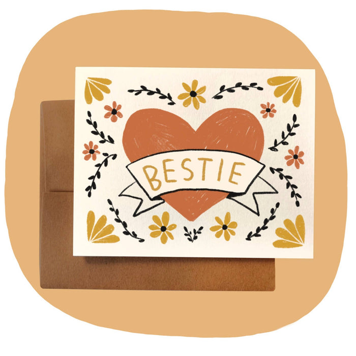 BESTIE ~ CLASSIC HEART Card