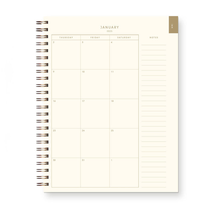 2025 Standard Type Dated Weekly Planner : Calendar Year