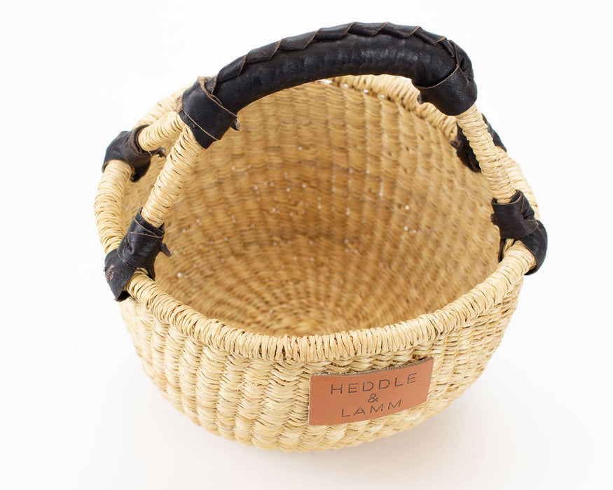 Kandiga Mini Bolga Basket - Black Handle