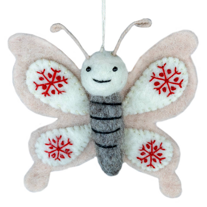 Felt Snowflake Butterfly Ornament