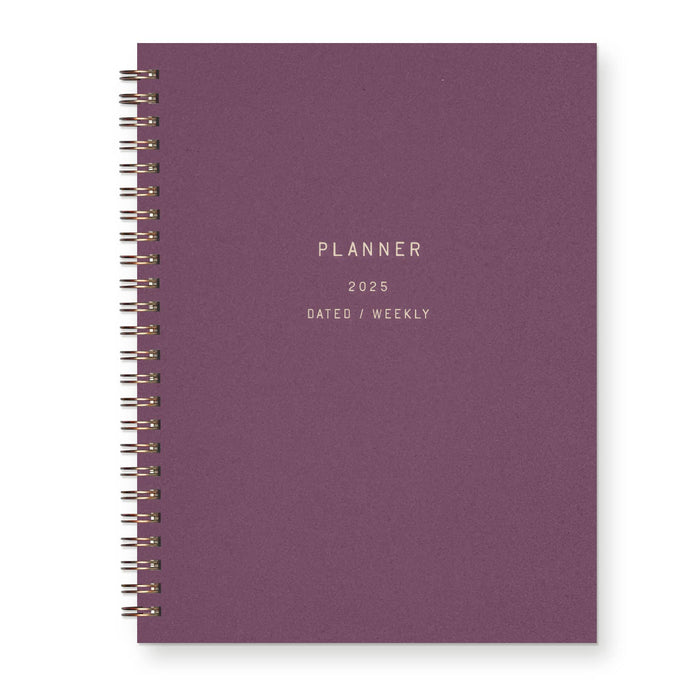 2025 Standard Type Dated Weekly Planner : Calendar Year