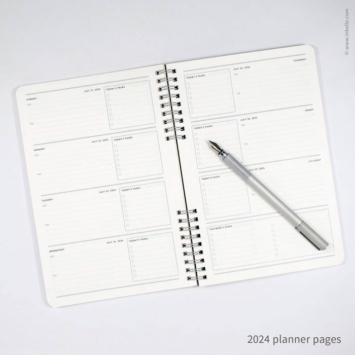 Black Weekly Planner