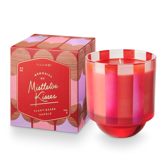 Memory Lane Boxed Glass Candle- Mistletoe Kisses