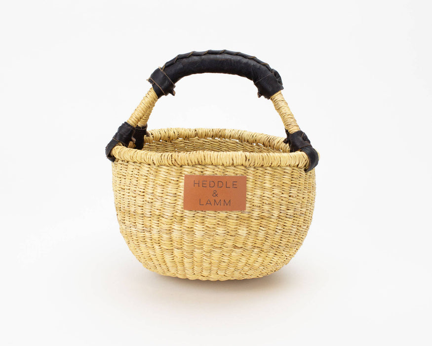 Kandiga Mini Bolga Basket - Black Handle