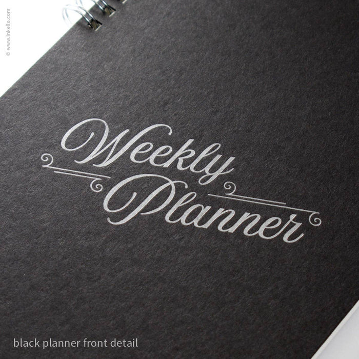 Black Weekly Planner