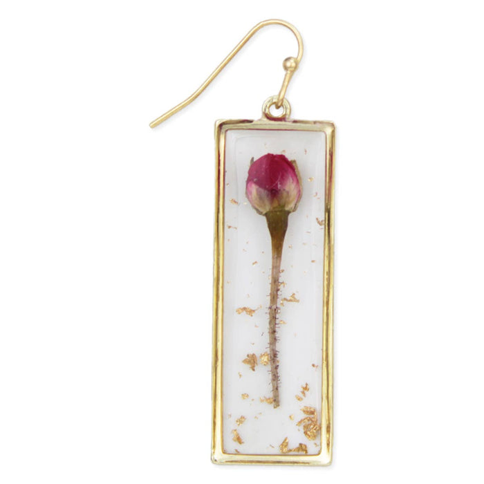 Sweet Pink Flower Dried Flower Earrings