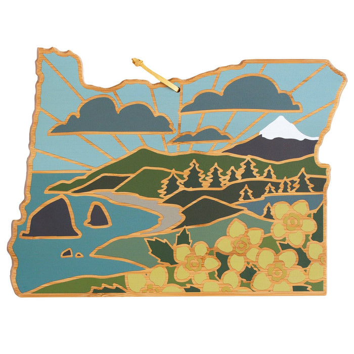 Oregon Cutting Board with Artwork by Summer Stokes