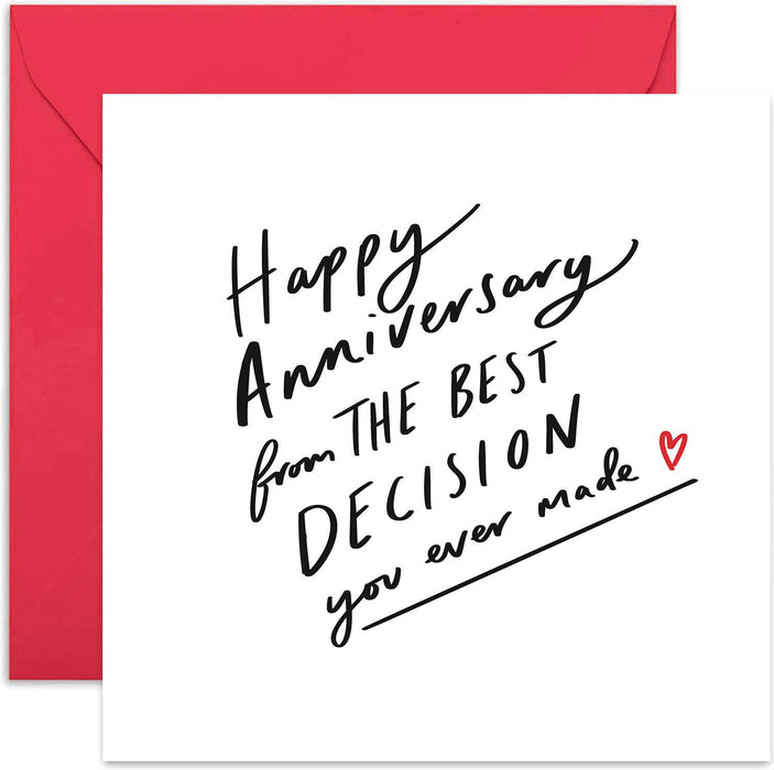 Anniversary Best Decision Card