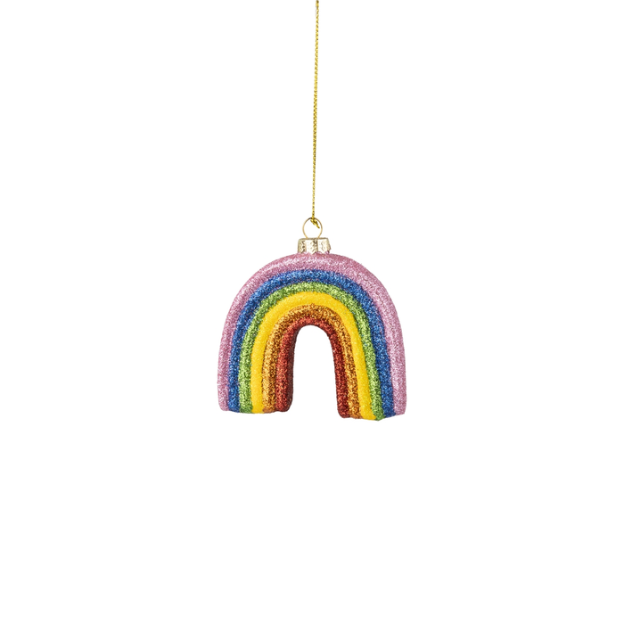 Glass Rainbow Shaped Ornament