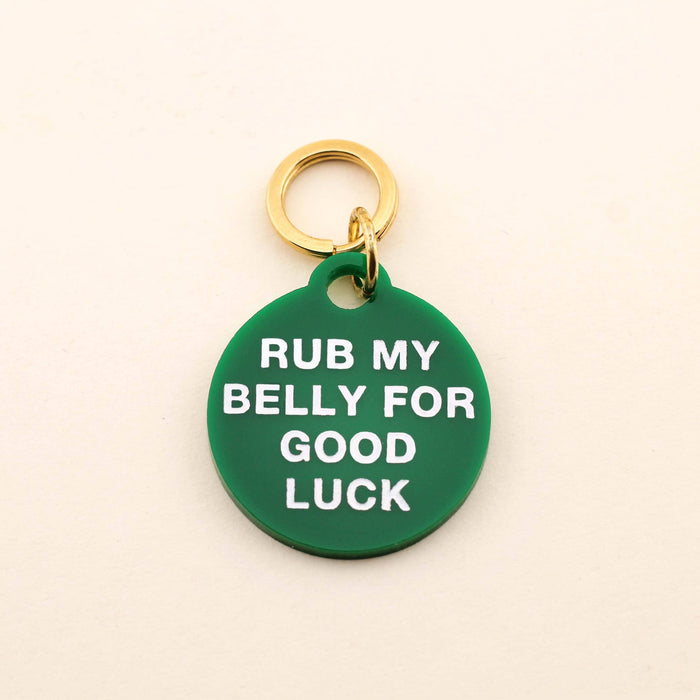 Rub My Belly Pet Tag