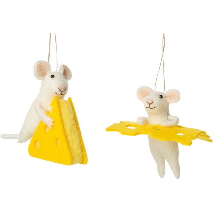 Felt Mouse Who Got the Cheese Ornament