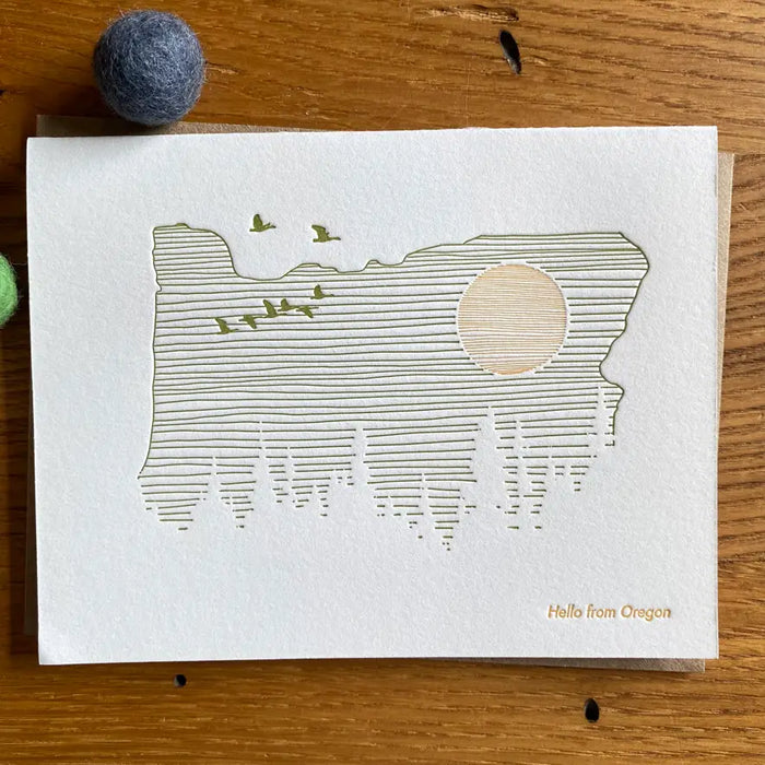 Hello from Oregon Letterpress Card boxed Set