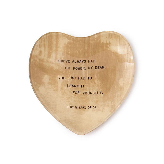 You've Always Had The Power -Small Heart Decoupage Plate