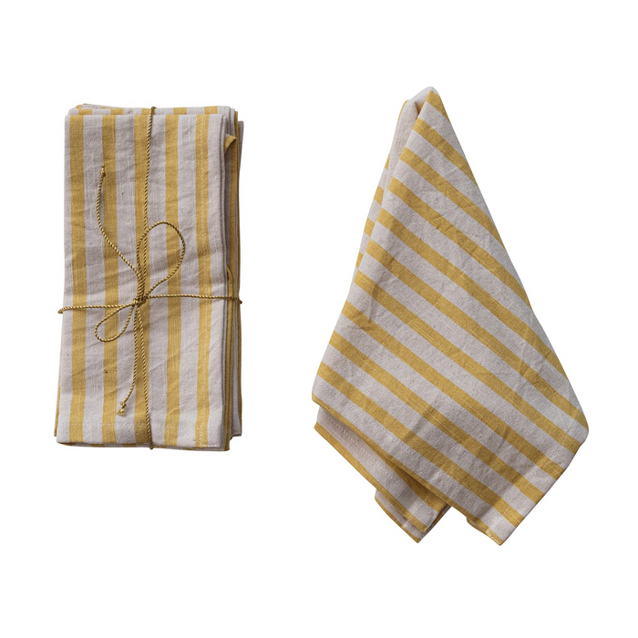 Yellow Stripe Napkin Set