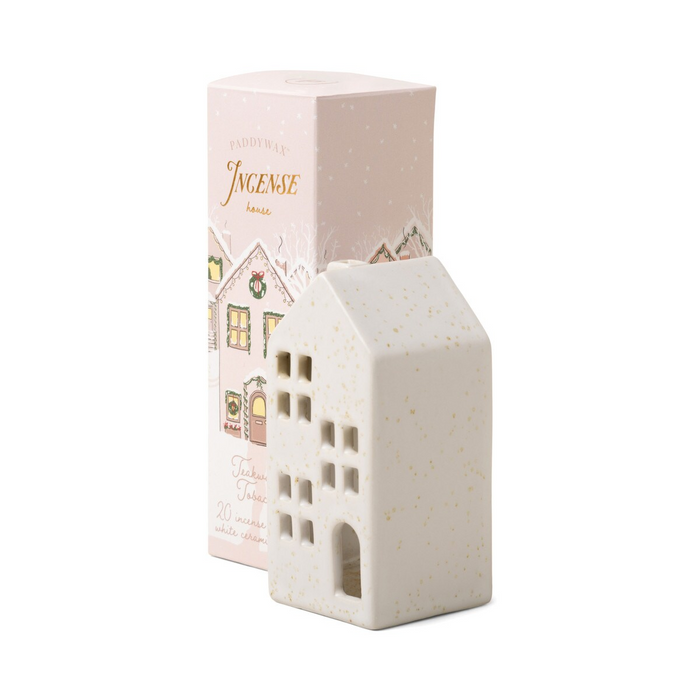 Holiday Ceramic House Incense Holder