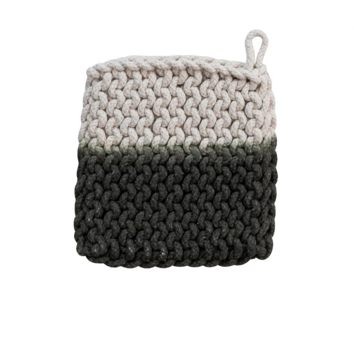 Cotton Crocheted Dip Dyed Pot Holder