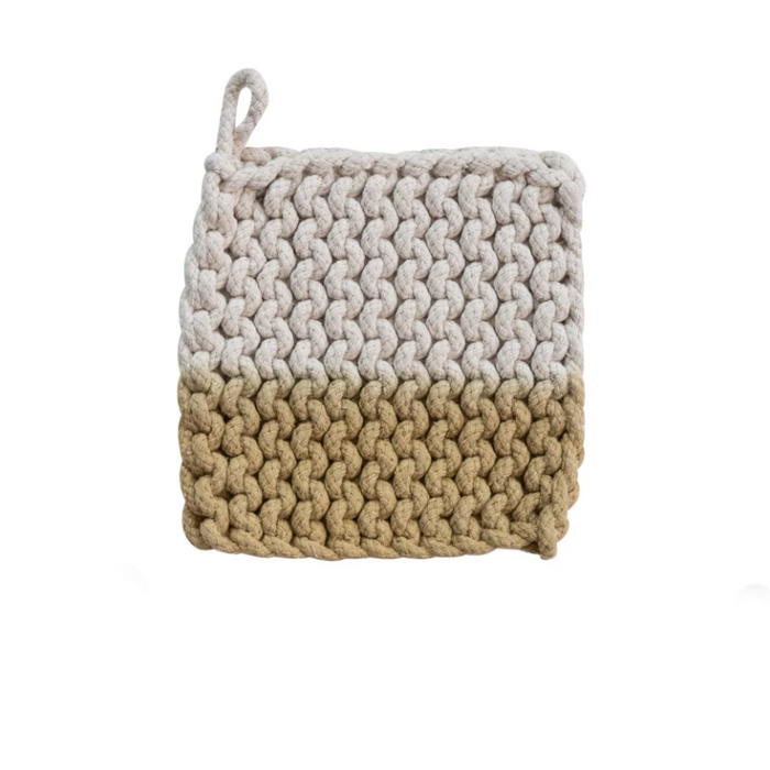 Cotton Crocheted Dip Dyed Pot Holder