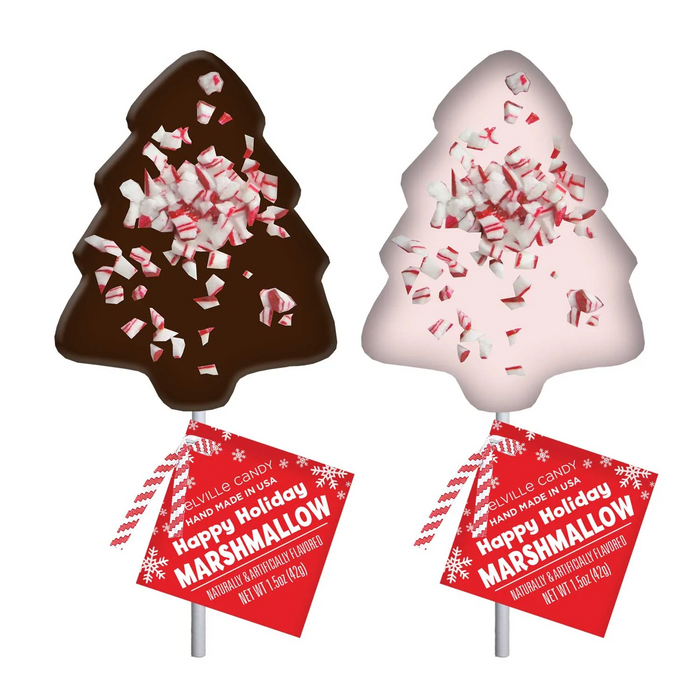 Peppermint Chocolate Tree Marshmallow Pops