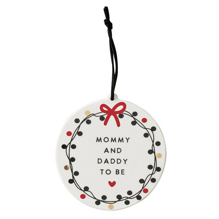 Mommy+ Daddy To Be Ceramic Keepsake Ornament