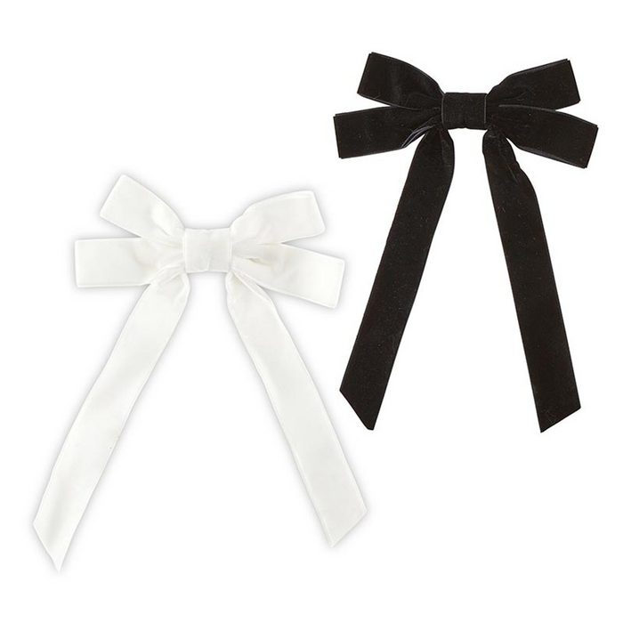 Velvet Bow Clip Set