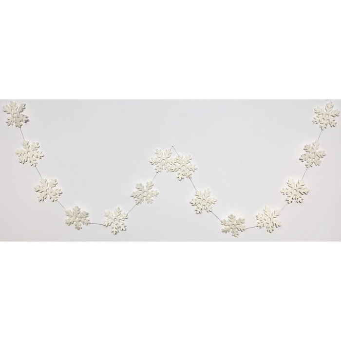 60"  Eco- Friendly Snowflake Garland