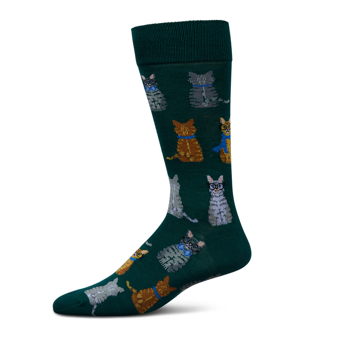 Cats Bamboo Men's Crew Socks