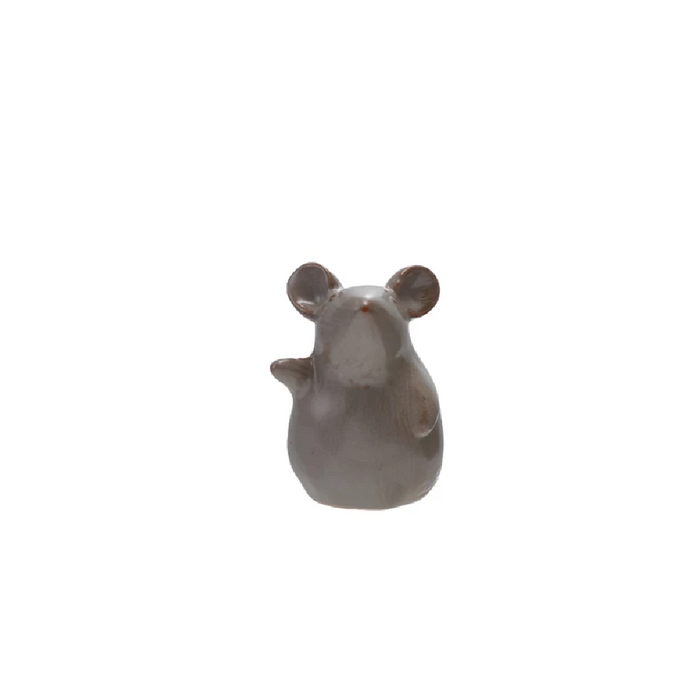 Stoneware Mouse with Reactive Glaze