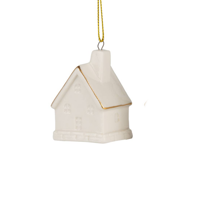 Ceramic Schoolhouse Ornament