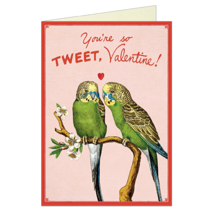 Valentine's Lovebirds Greeting Card