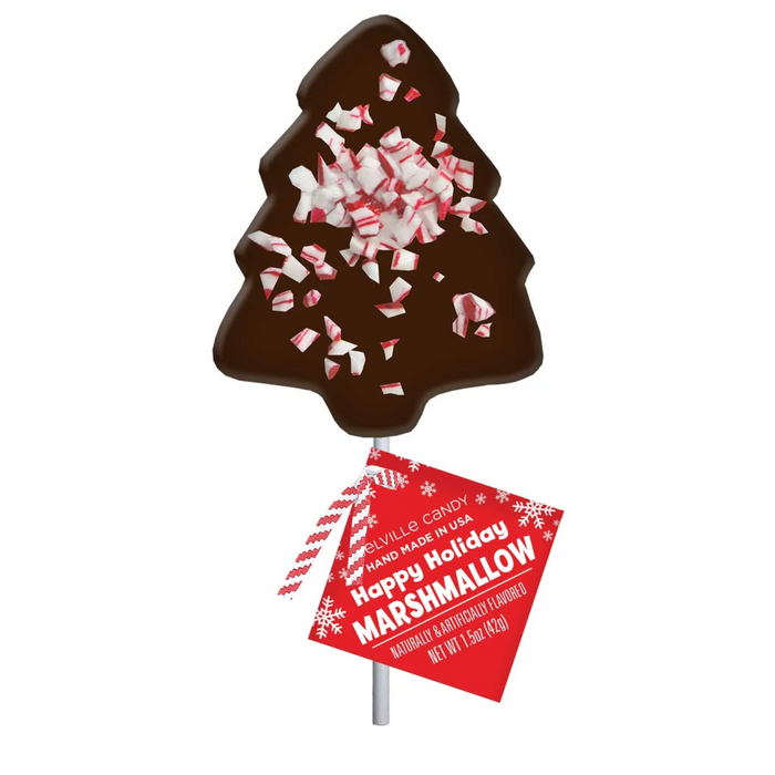 Peppermint Chocolate Tree Marshmallow Pops