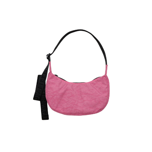 Small Nylon Crescent Bag- Azalea Pink