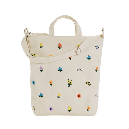 Zip Duck Bag- Embroidered Ditsy Floral