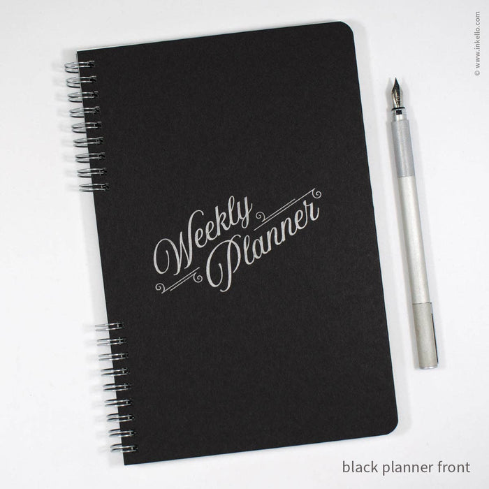 Black Weekly Planner