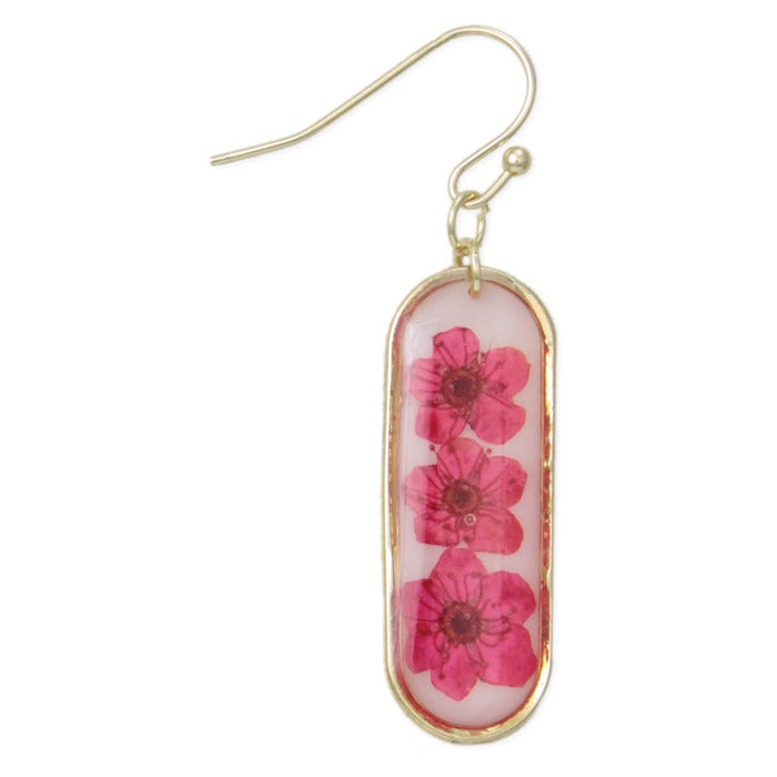 Bouquet Bar Red Dried Flower Earrings