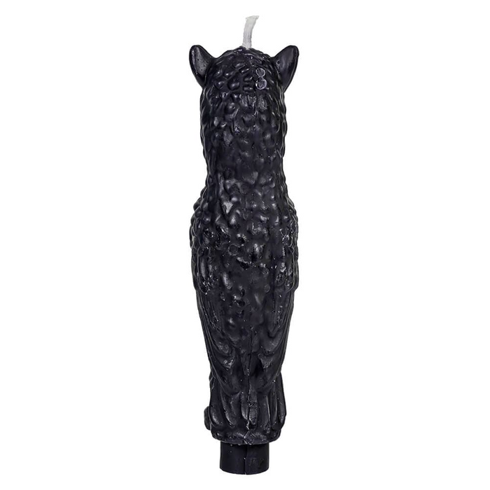 Unscented Black Owl Taper Candles -Set Of 2