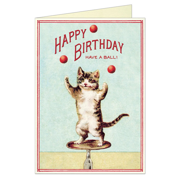 Happy Birthday Jiggling Cat Card