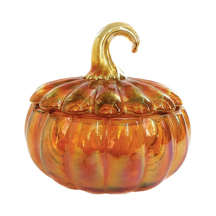 Pumpkin Shaped Jar with Lid