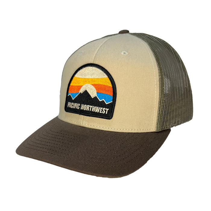 Bright Sky  Patch Curved Bill Trucker Hat