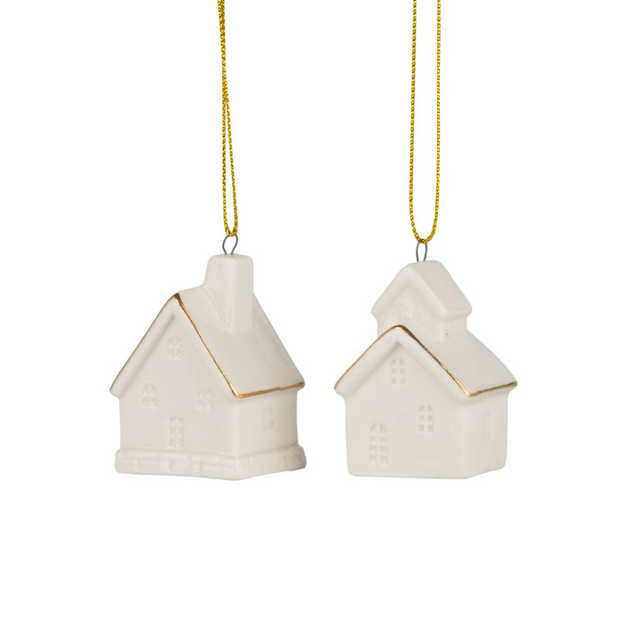 Ceramic Schoolhouse Ornament