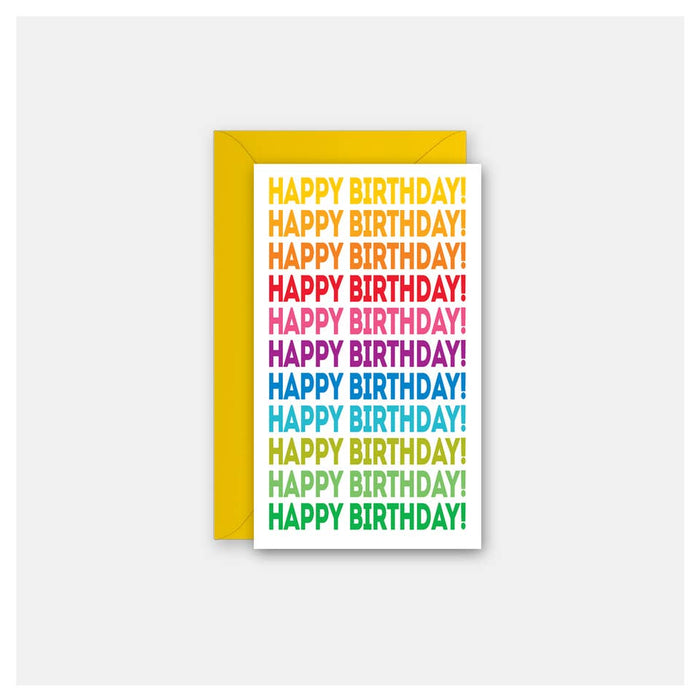 Rainbow Birthday Repeat - Gift Enclosure Card