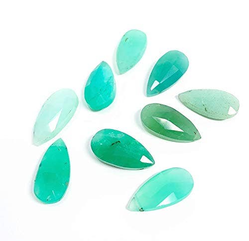 Chrysoprase Faceted Teardrop Necklace