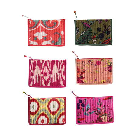 Zip Pouch w/ Interior Coating, 6 Styles (Each One Will Vary)